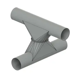 [1-0785-3] FUNIL DE TRANSF DE RACAO DUPLO D160mm