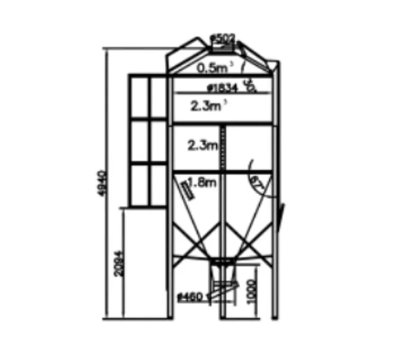 SILO RACAO 2.8T D1800 1A - 4.4m3
