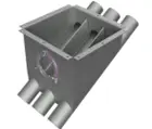 Förderschnecken-Aufnahmebehälter, 75 mm, 3 Linien, 30 Grad