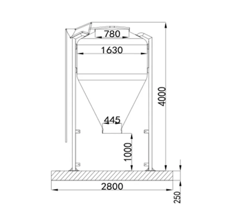 Silo FRP 3.7 - 2.4ton