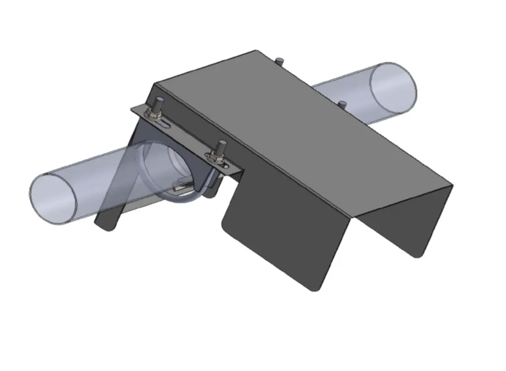 [0206BZ0001] Regenschutz für Sensor, T60 Rohr, Edelstahl