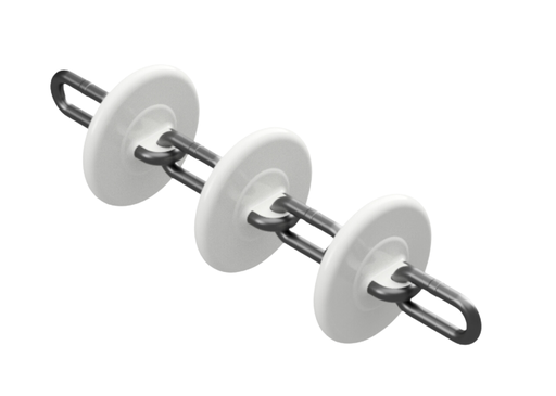[1.06.02.001] CHAIN DISK 100/77  P 80 Förderkette mit Scheiben,E-Beschichtung, Volleinspritzung
